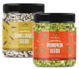 Greenfinity Raw Pumpkin, Sunflower Seeds For Eating Protein And Fibre Rich Food For Immunity Booster Diet Food Pack Of 2-250G (Jar Pack)