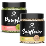 Elly Nuts Raw Pumpkin Seeds – 250 Gm, High Fiber + Sunflower Seeds | Surajmukhi Ke Beej Raw Sunflower Seeds For Eating 250Gm (500 Gm Pack Of 2) – Diwali Gift Pack