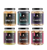 Nature Purify Dried Fruits Combo 1.5 Kg (Almond, Cashew, Apricot, Raisins, Black Raisins & Mixed Nuts)