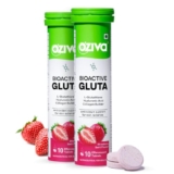 Oziva Bioactive Glutathione Tablets For Radiant Skin – 20 Effervescent Tablets (Pack Of 2) | L-Glutathione, Lycopene, Vitamin C For Skin Glow & Anti-Pigmentation | Strawberry Swirl