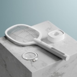 Lifelong 2 In1 Foldable Electric Mosquito Racket | Mosquito Killer Racket | Fly Swatter With Base Stand | Mosquito Trap & Uv Light | Base Type-C Charging | Rechargeable 1200Mah Battery | Mosquito Bat