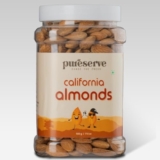 Pureserve Natural California Almonds 500G – Whole Badam Giri | High In Protein, Fiber & Essential Nutrients | Boosts Immunity & Energy | 100% Natural, Gluten-Free Superfood | Fresh & Crunchy