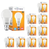 Wipro Garnet 10W Led Bulb For Home & Office |Cool Day White (6500K) | B22 Base|220 Degree Light Coverage |4Kv Surge Protection |400V High Voltage Protection |Energy Efficient | Pack Of 10