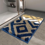 Luxe Home Macau Diamond Bath Mat (40X60 Cm) Super Soft Microfiber, Anti Slip Backing, Washable Bathroom Mat Perfect For Bedroom – Taupe