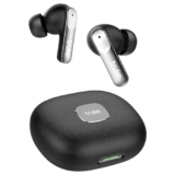 Truke New Launch Mega 8 True Wireless In-Ear Earbuds With 24-Bit Spatial Audio, 70H Battery & Fast Charge Buds, Dual Pairing, 40Ms Low Latency, 4-Mic Enc, Leather Finish Case, Made In India-Onyxblack