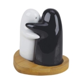 Reflector Premium 2 Pcs Couple Hug Shape Ceramic Salt & Pepper | Beautiful Seasoning Pots And Spice Shakers | Perfect Vintage Home Decorative Dispenser For Kitchen Or Dinning Table