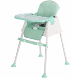 Little Tribe Multifuction Kids High Chair(Green, White)
